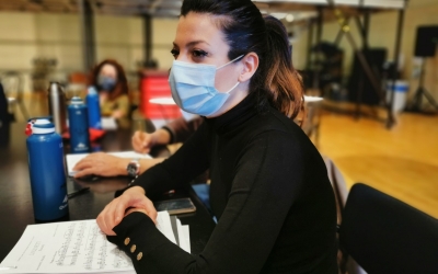 La soprano Maria Hinojosa durant els assaigs | TNC